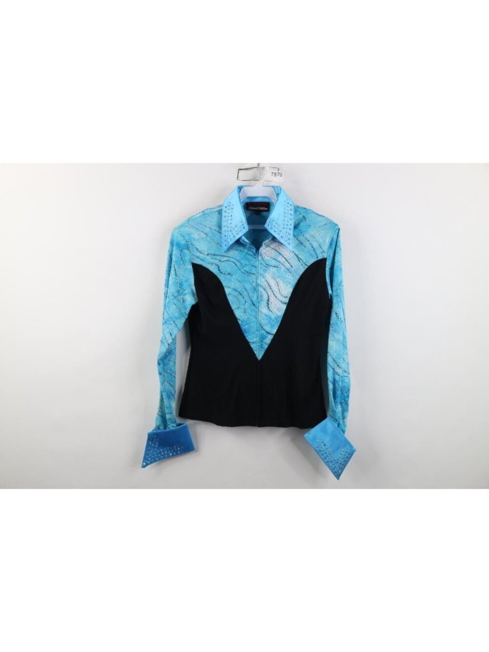 Hobby Horse Limited Edition Show Jacket Womens Size M Glitter Sequin Blue USA